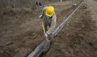 COMENZARON LOS TRABAJOS EN EL INGRESO A MAR AZUL